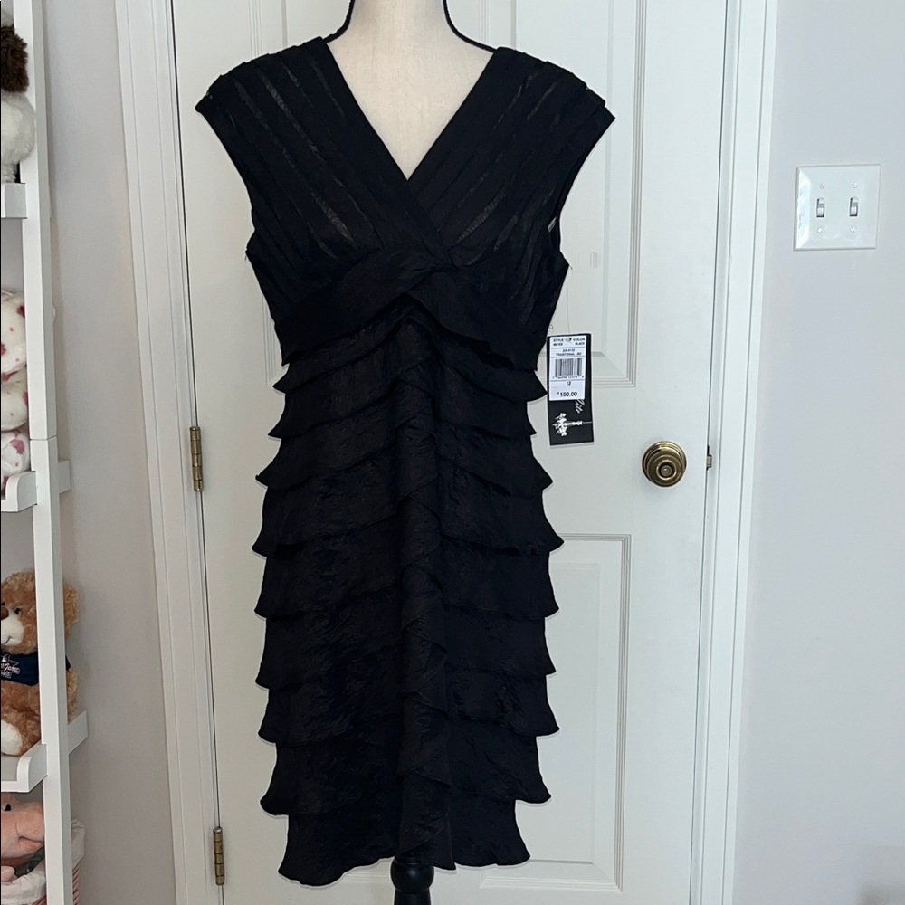 Scarlett Nite Black Tiered Dress - size 12